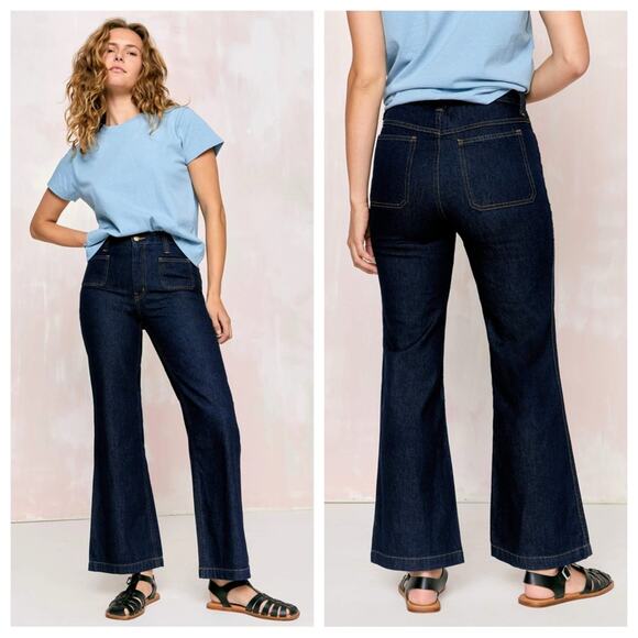 Christy Dawn Denim - Christy Dawn The Lula Jeans High-Rise Bootcut Front Pockets Kick Flare Denim